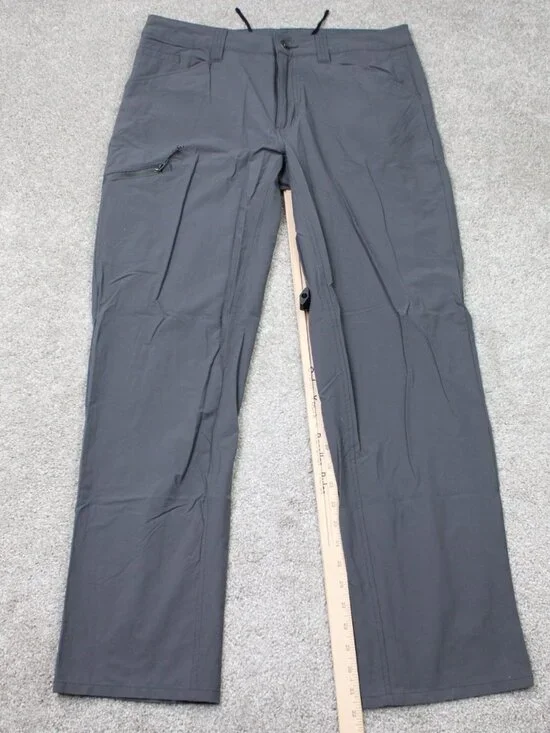 Patagonia Quandary Pants Mens 34x32 Gray Cargo Pocket Drawstring Nylon Stretch - Picture 2 of 14